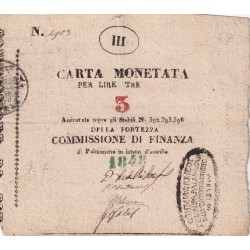 ASSEDIO DI PALMANOVA 3 LIRE 1848 